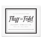 Foto van Fluff and Fold Laundry Afdruk (Voorkant)