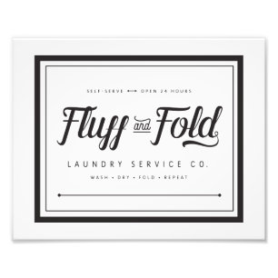 Foto van Fluff and Fold Laundry Foto Afdruk