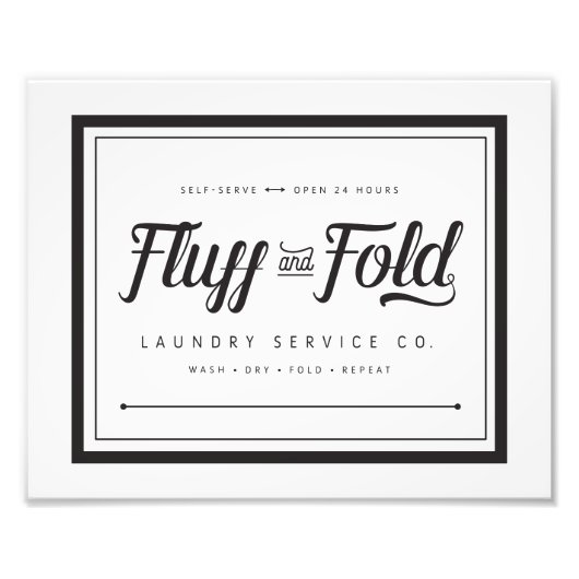 Foto van Fluff and Fold Laundry Foto Afdruk (Voorkant)