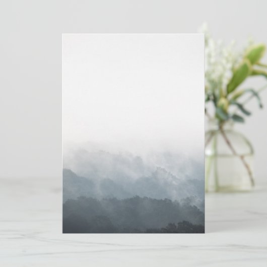 Foto van Foggy Forest Natuur Save The Date (Staand voorkant)