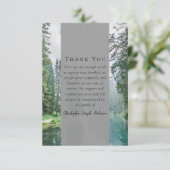 Foto van Forest Natuur Sympathy Funeral Memorial Bedankkaart (Staand voorkant)