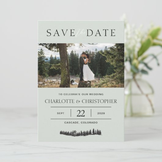 Foto van Forest Vibes Save The Date (Staand voorkant)