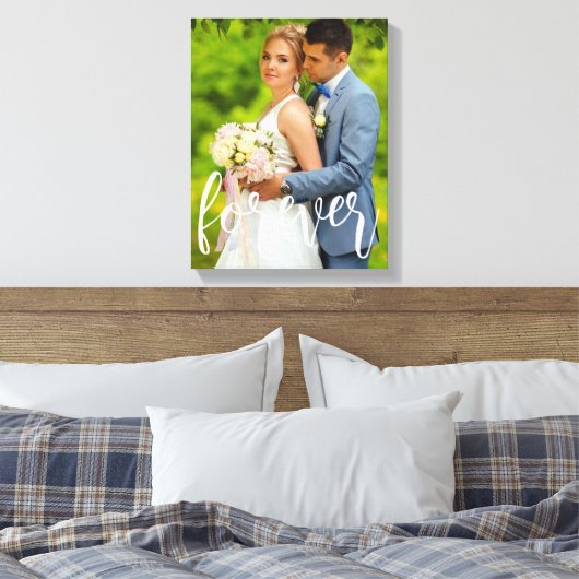 Foto van Forever Custom Wedding Canvas Afdruk (Insitu (Slaapkamer))