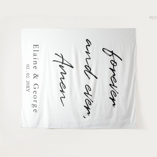 Foto van Forever en Ever Weddenschap Wandkleed (Voorkant (horizontaal))