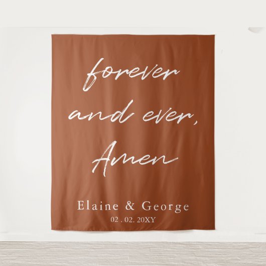 Foto van Forever en Ever Weddenschap Wandkleed (Voorkant)