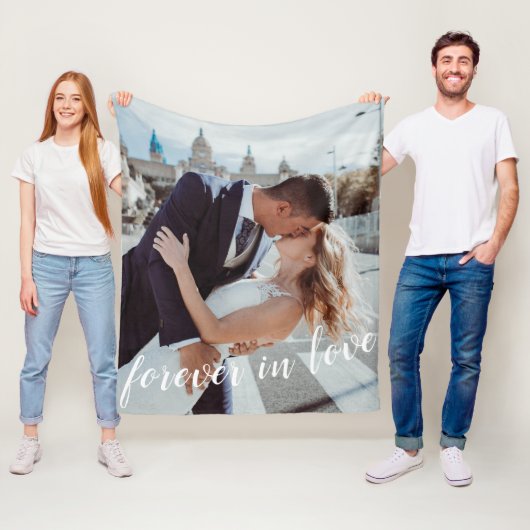  Foto van Forever in Love Valentijnsdag Fleece Deken (In situ)