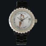 Foto van Forever in Love Wedding Jubileum Horloge<br><div class="desc">Houd je belangrijke andere kant op met deze foto-verjaardagszorg met foto,  sentiment,  naam,  huwelijk en aantal gehuwde jaren. Composietontwerp per feestdag — Design.</div>