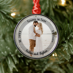 Foto van Forever in Love Wedding Jubileum Metalen Ornament