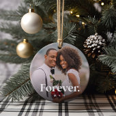 Foto van Forever Overlay Personalized Couples Keramisch Ornament