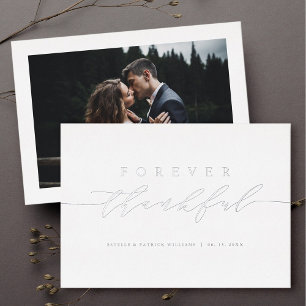 Foto van Forever Thankful Silver Foil Hartelijk da Folie Uitnodiging