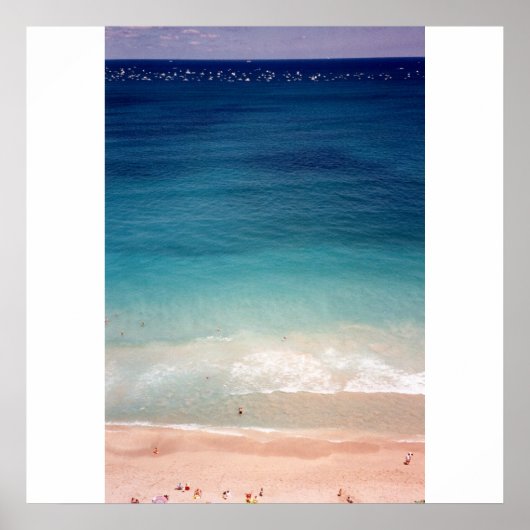 Foto van Fort Lauderdale Florida Aerial Ocean Beac Poster (Voorkant)
