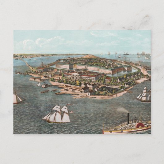  foto van Fort Monroe Virginia Briefkaart (Voorkant)