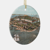  foto van Fort Monroe Virginia Keramisch Ornament (Rechts)