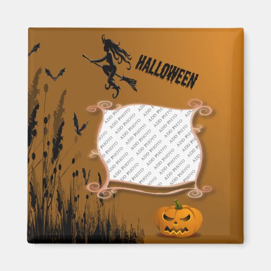 Foto van Frame, Witch, Jack o' Lantern Magnet (Voorkant)