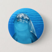 Foto van Friendly Dolphin Ronde Button 5,7 Cm (Voorkant)