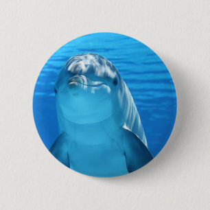 Foto van Friendly Dolphin Ronde Button 5,7 Cm