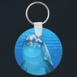 Foto van Friendly Dolphin Sleutelhanger<br><div class="desc">Foto van een vriendelijke dolfijn die de camera controleert.</div>