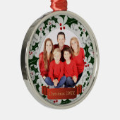 Foto van Frost en Holly Wreator Lijst Metalen Ornament (Rechts)