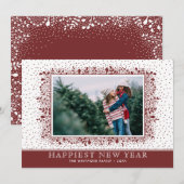 Foto van Frosty Branches Winter Feestdagen Feestdagenkaart (Voorkant / Achterkant)