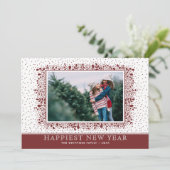 Foto van Frosty Branches Winter Feestdagen Feestdagenkaart (Staand voorkant)