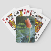 Foto van Frosty California Poppy Flower Bud Natuur Pokerkaarten (Achterkant)