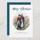 Foto van Frosty Foliage Holiday Feestdagenkaart (Voorkant / Achterkant)