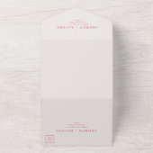 Foto van Fuchsia Pink Weddenschap All In One Uitnodiging (Buitenkant)