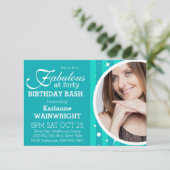 Foto van Fun and Fabulous 40th Birthday Party Kaart (Staand voorkant)