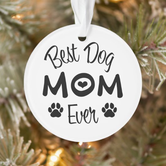 Foto van Fun Modern Best Dog Mam Ornament (Boom)