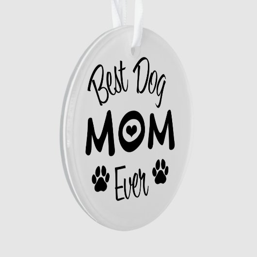 Foto van Fun Modern Best Dog Mam Ornament (voorkant)