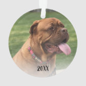 Foto van Fun Modern Best Dog Mam Ornament (achterkant)