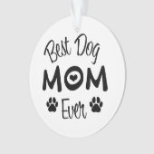 Foto van Fun Modern Best Dog Mam Ornament (voorkant)