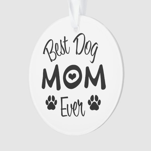 Foto van Fun Modern Best Dog Mam Ornament (voorkant)