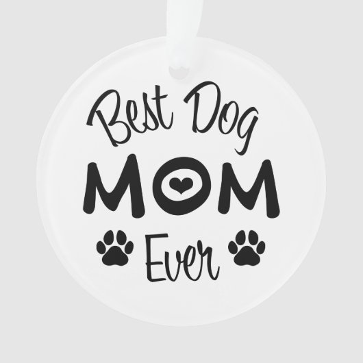 Foto van Fun Modern Best Dog Mam Ornament (voorkant)