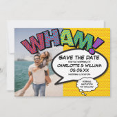 Foto van Fun Modern Comic WHAM Save The Date (Voorkant)