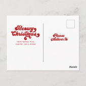 Foto van Fun Modern Meowy Kerstmis Briefkaart (Achterkant)