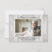 Foto van Funeral Rustic Wood Bedankkaart (Achterkant)