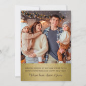 Foto van Funny Deer Merry-kerstfamilie Feestdagenkaart (Achterkant)