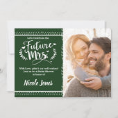 Foto van FUTURE MRS. Pine Green Bridal Shower Kaart (Voorkant)