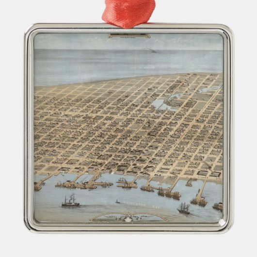  foto van Galveston (1871) Metalen Ornament (Voorkant)