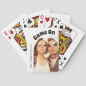 Foto van game over familie pokerkaarten (Achterkant)