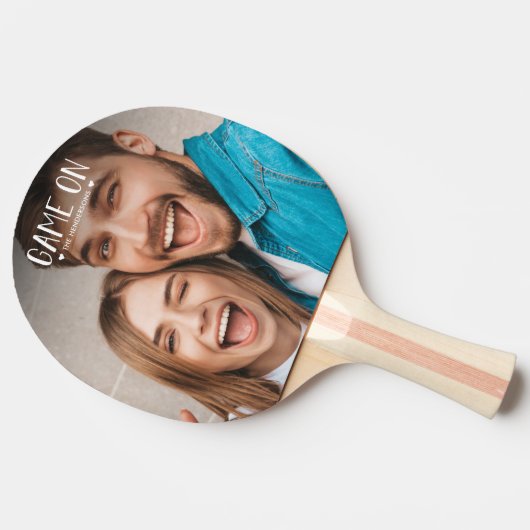 Foto van game over familie tafeltennisbatje (Zijkant)