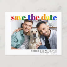 Foto van Gay Wedding Rainbow Save the Date