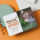 Foto van geboorte, nieuw Briefkaart op de stam