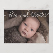 Foto van geboortebekendmaking Liefde en Bedankt Aankondigingskaart (Voorkant)