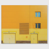 FOTO VAN GEEL EN WITTE GEDRUKTE WAL CADEAUPAPIER (Vlak)