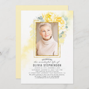 Foto van geel floral Faded Foliage Kaart