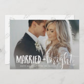 Foto van gehuwde en heldere feestdag feestdagenkaart (Voorkant / Achterkant)