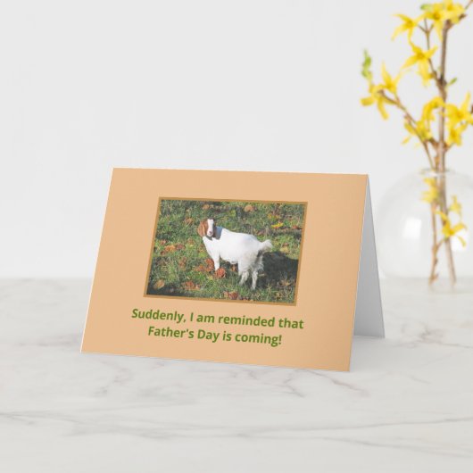 FOTO VAN GEIT/HAPPY VADERDAG/STUBBORN BUT LOVE KAART (Gele Bloem)