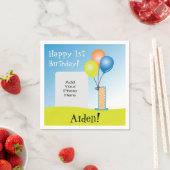 Foto van gekleurde ballonnen Foto van het kind van Servetten (Insitu)